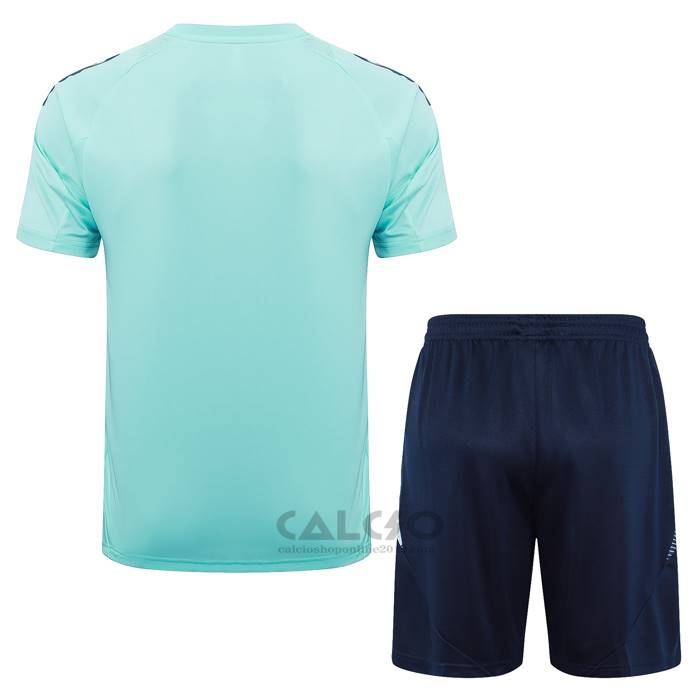 Tuta da Track Real Madrid Manica Corta 2024-2025 Verde - Pantaloncini
